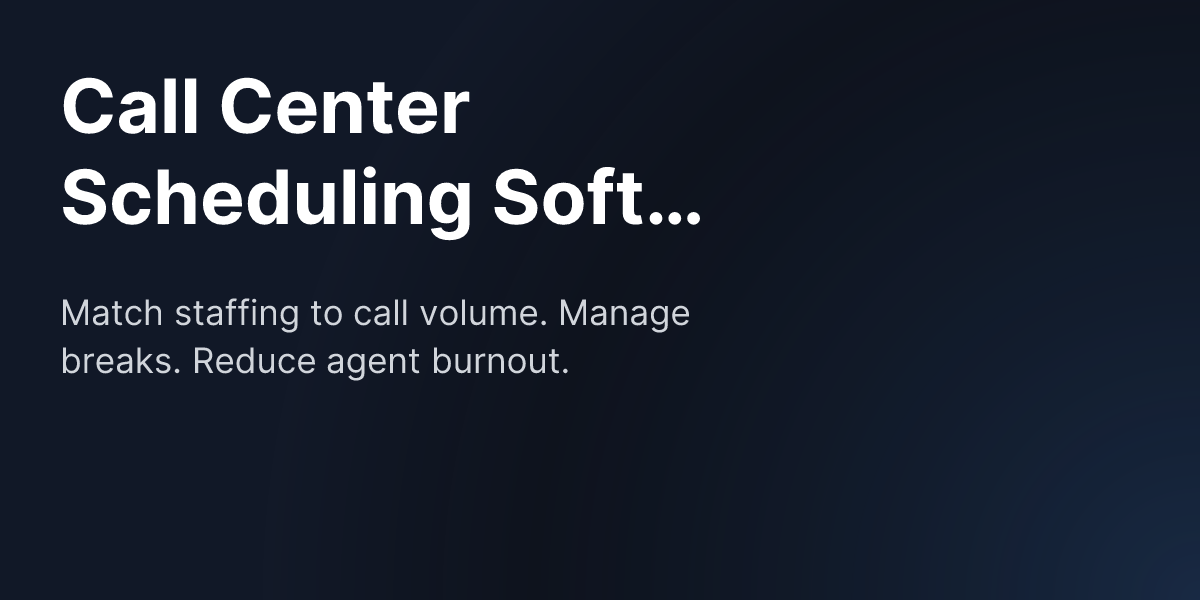 I Call Next Call Center Employee Scheduling Software | NextShifts | NextShifts